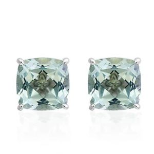 Effy Green Amethyst Stud Earrings in Sterling Silver